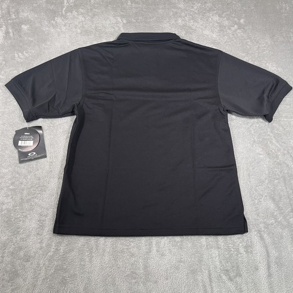 Vtg Oakley Softwear Polo Shirt Mens Small Black Performance‎ Golf Center Logo - Picture 3 of 9